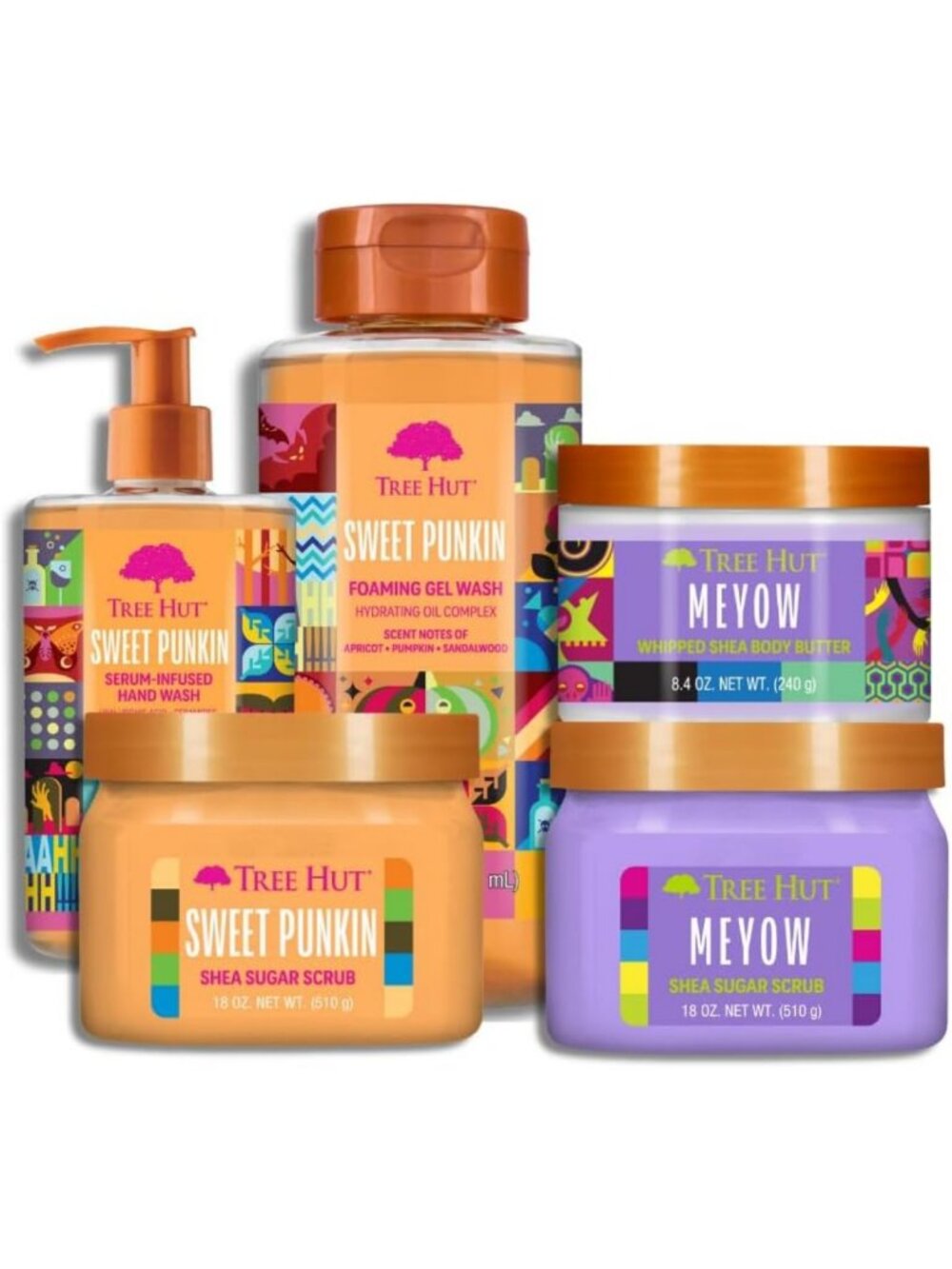 Autumn Skincare Set | 5-Piece Bundle with Pumpkin Scrubs, Body Wash & Butter